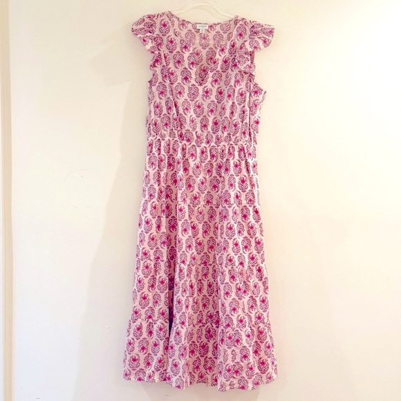 J. Crew Ruffle-Sleeve Floral Print Midi Dress - Picture 11 of 11